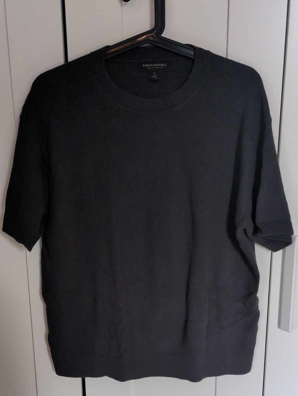 Banana Republic Blue Grey Short Sleeve Knit Sweater